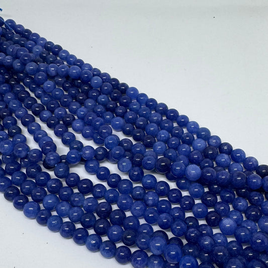 Chalcedon dunkelblau 8mm (45 Stück)