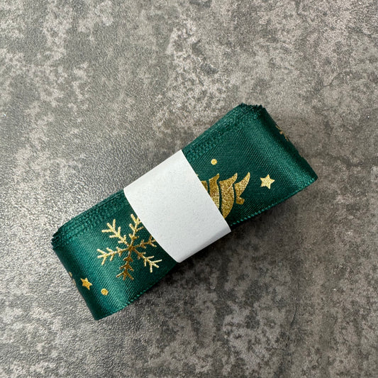 Satin Weihnachtsband 25mm