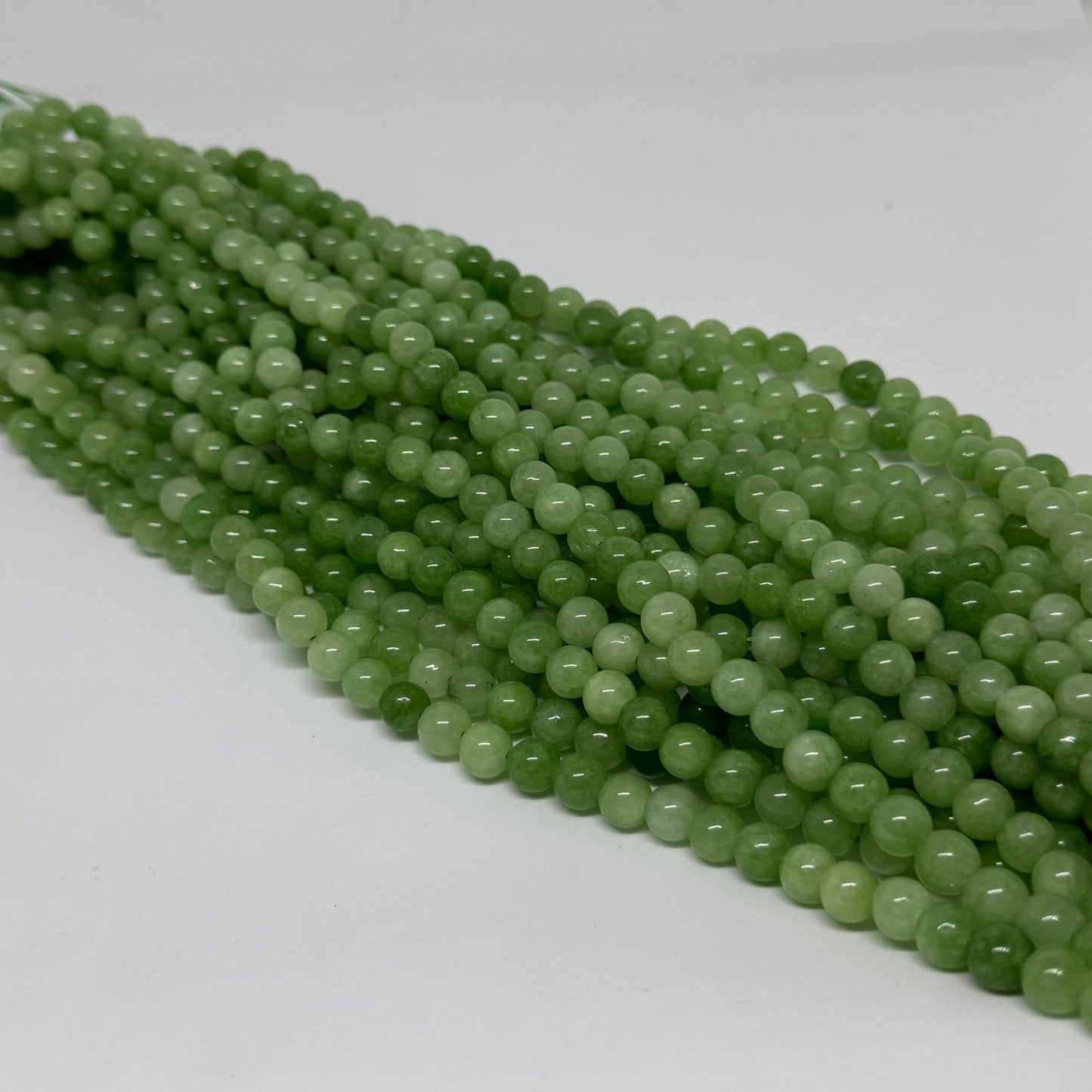 Grüner Chalcedon 8mm (45 Stück)
