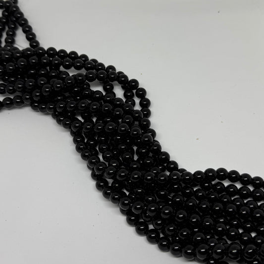 Schwarzer Obsidian 8mm (45 Stück)