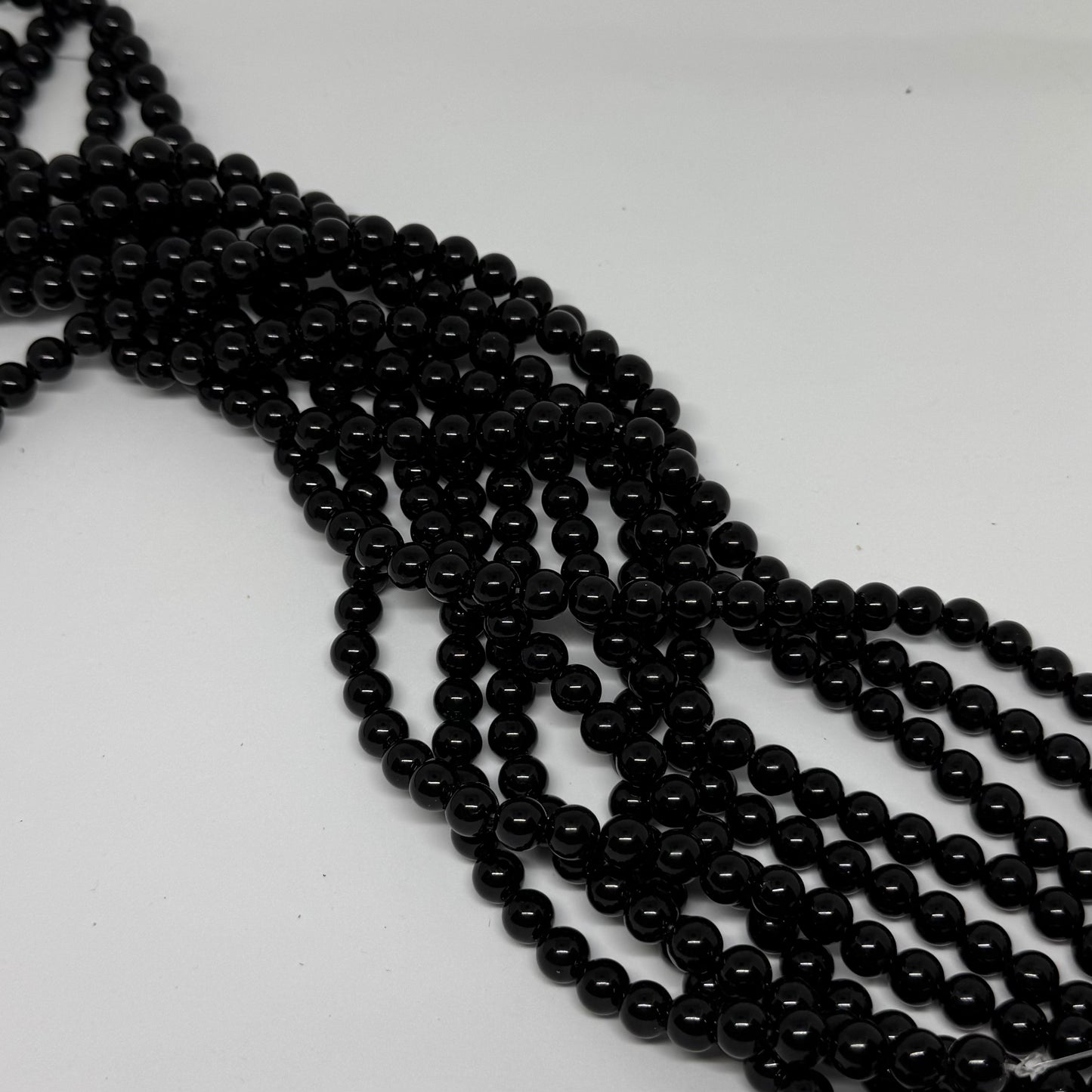 Schwarzer Obsidian 8mm (45 Stück)