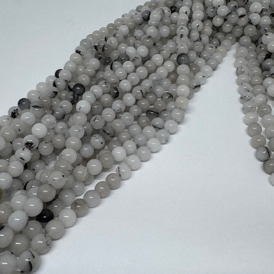 Hell gestreifter Chalcedon 8mm (45 Stück)