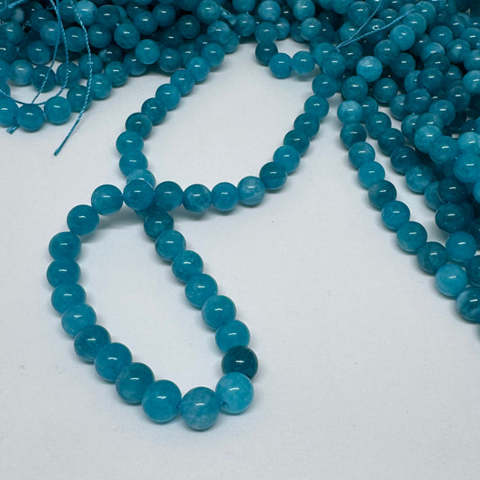 Blauer Chalcedon 8mm (45 Stück)