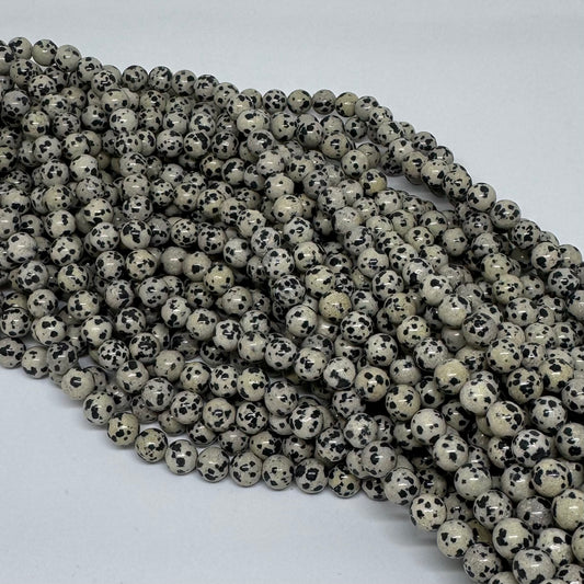 Dalmatiner Jaspis 8mm (45 Stück)
