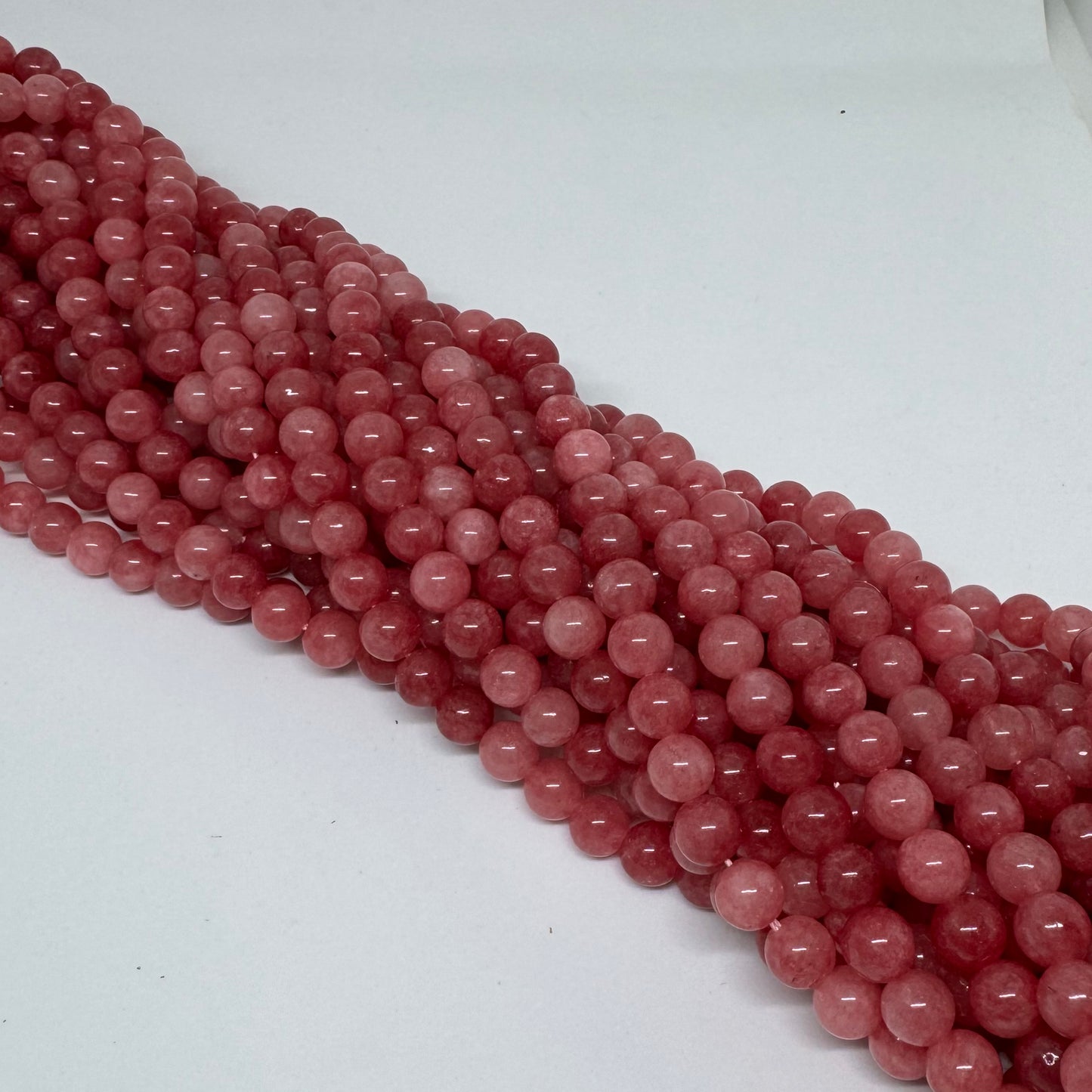 Chalcedon dunkelrosa 8mm (45 Stück)