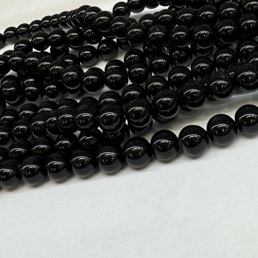 Achát černý 8mm (45ks) - sicipotreby