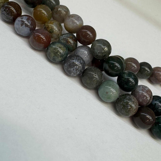 Achát přírodní 8mm (45ks) - sicipotreby