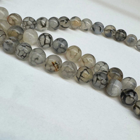 Achát pruhovaný 8mm (45ks) - sicipotreby