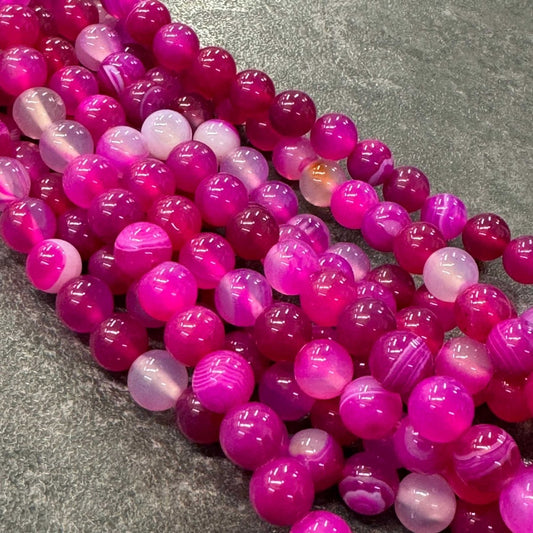 Achát růžový 8mm (45ks) - sicipotreby