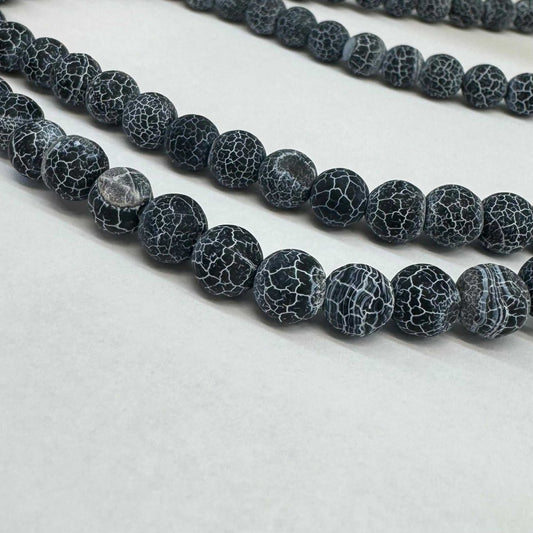 Achát tmavě modrý 8mm (45ks) - sicipotreby