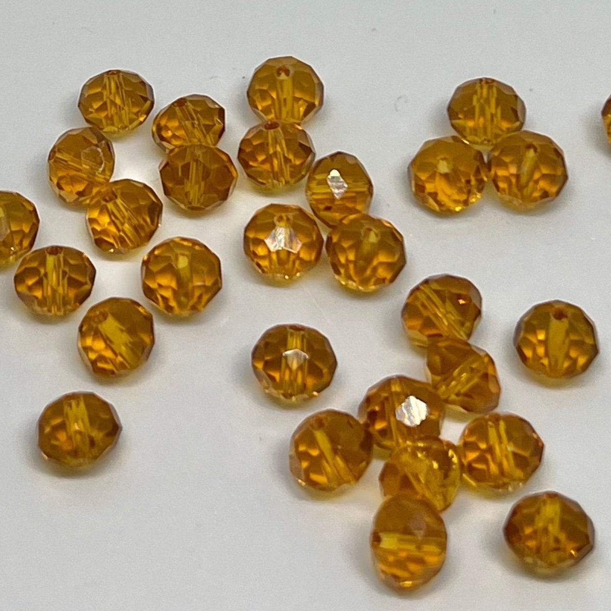 Skleněné rondelky 8mm tmavě zlatavé - sicipotreby