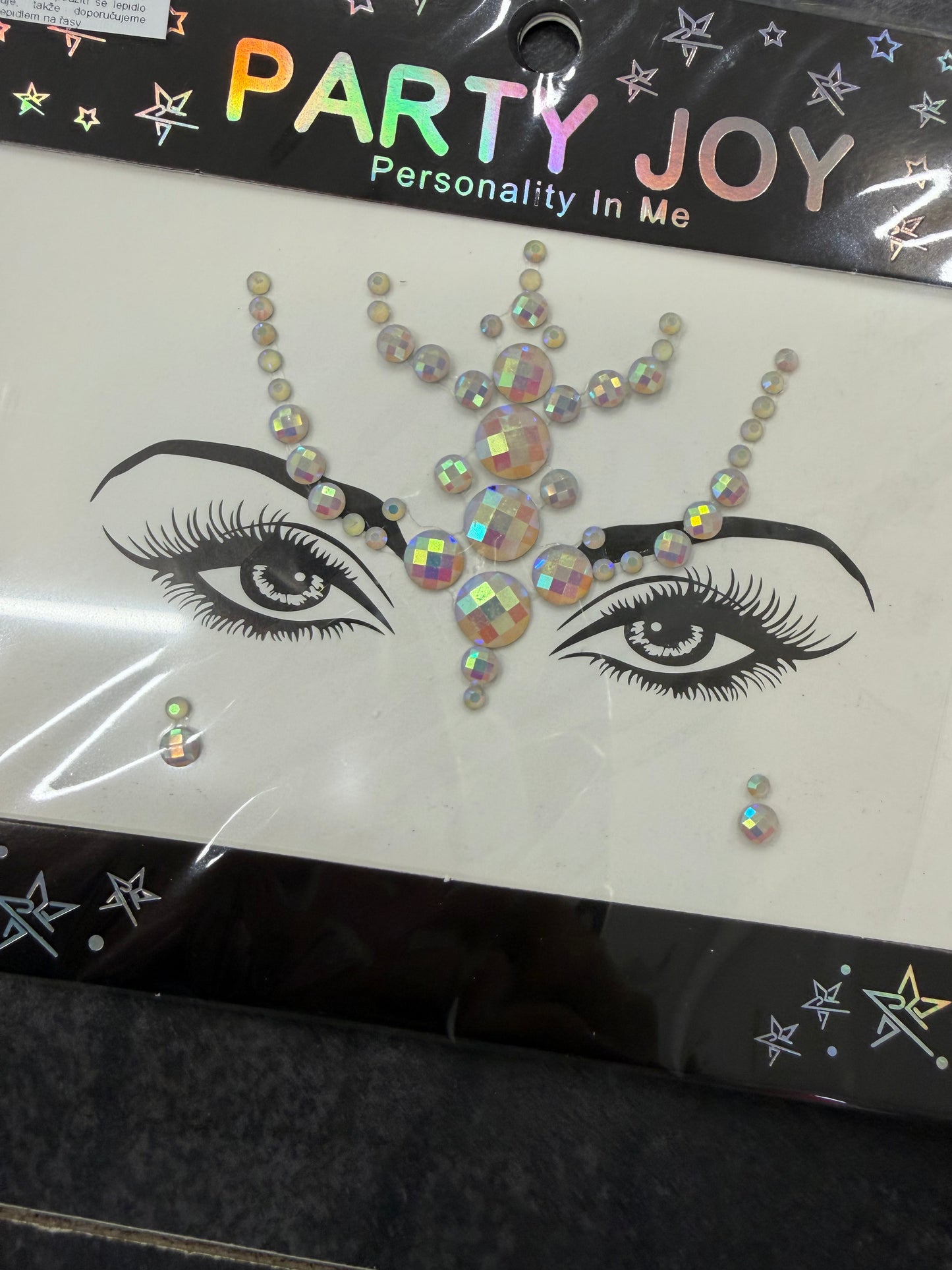 Svítící kamínky na obličej Cosmos